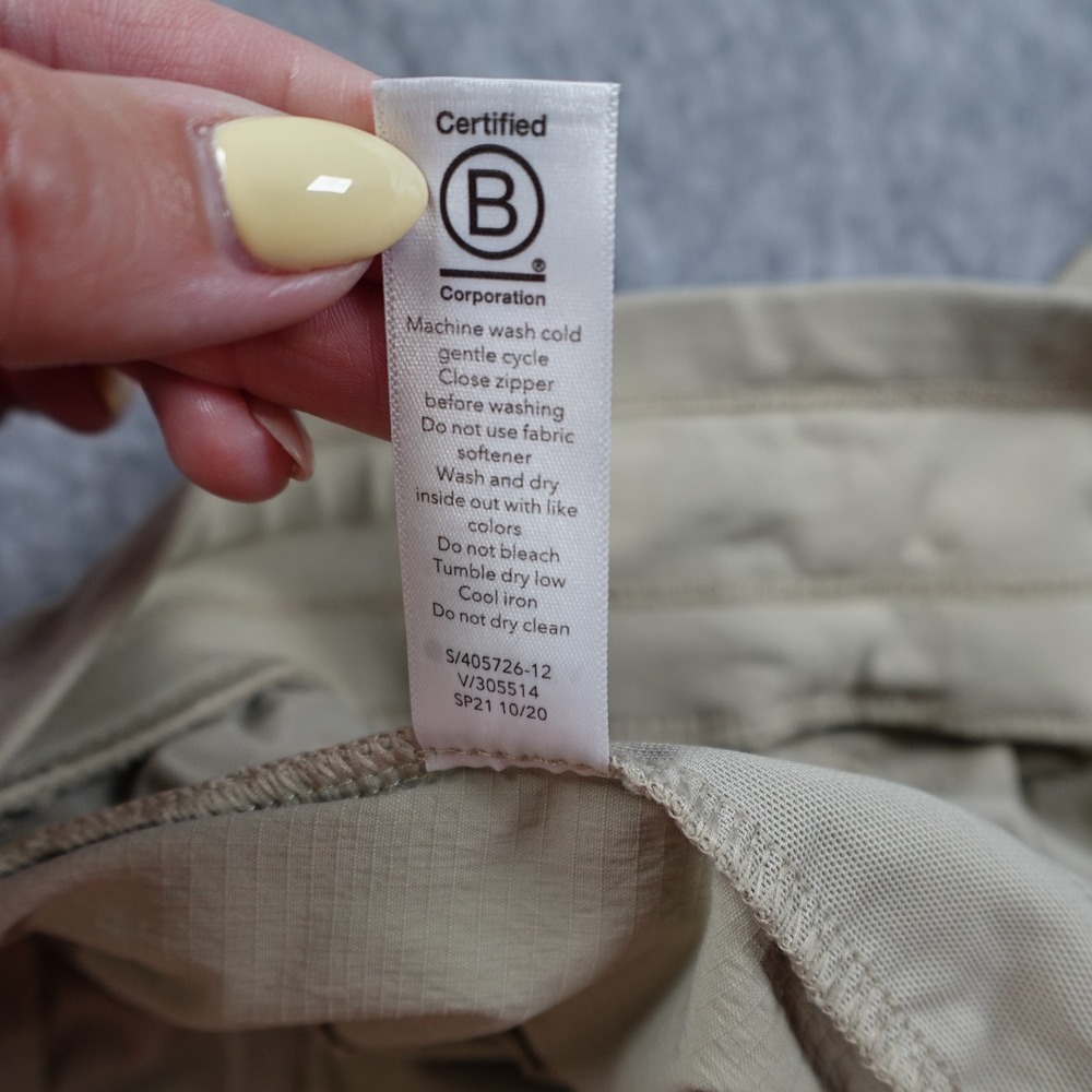 Athleta Jogger Womens 12 Tan Trekkie North Zipper Pocket Hiking Lightweight - Picture 11 of 13